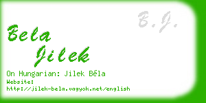 bela jilek business card